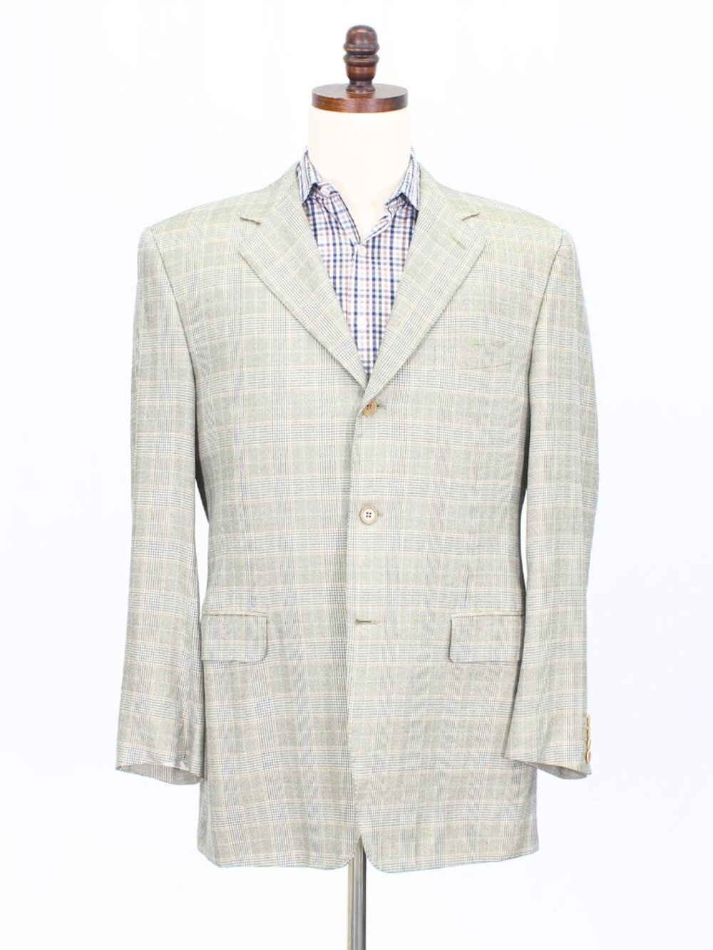 Canali Light Gray Plaid Sport Coat